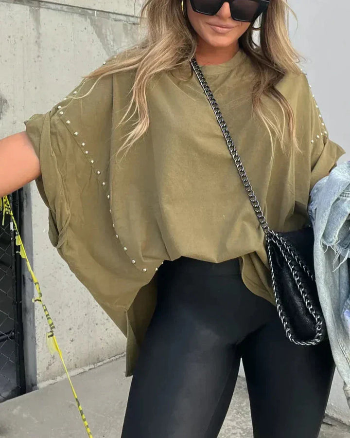 BELLA - OVERSIZED T-SHIRT WITH PINS