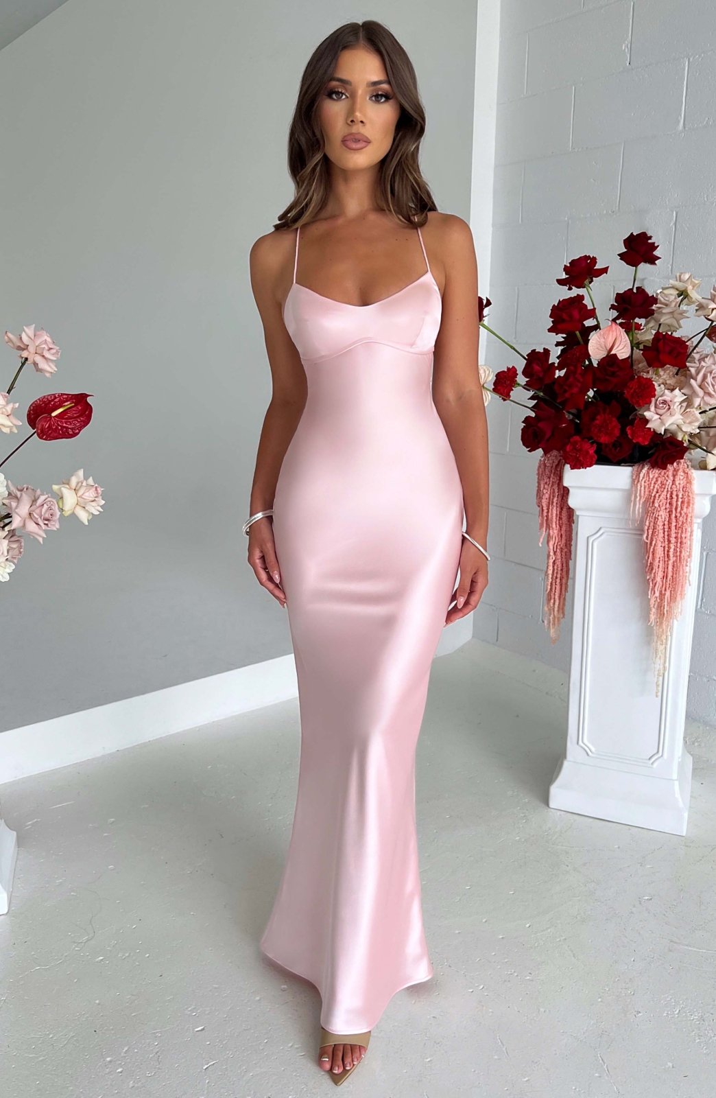 Isabel - Luxury Satin Maxi Dress
