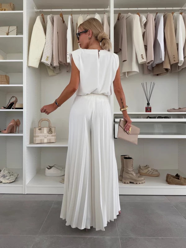 Alessia Pleated Two-Piece Set