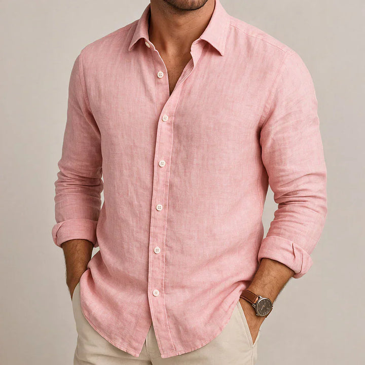 Adrian - Handmade Linen Shirt for Men