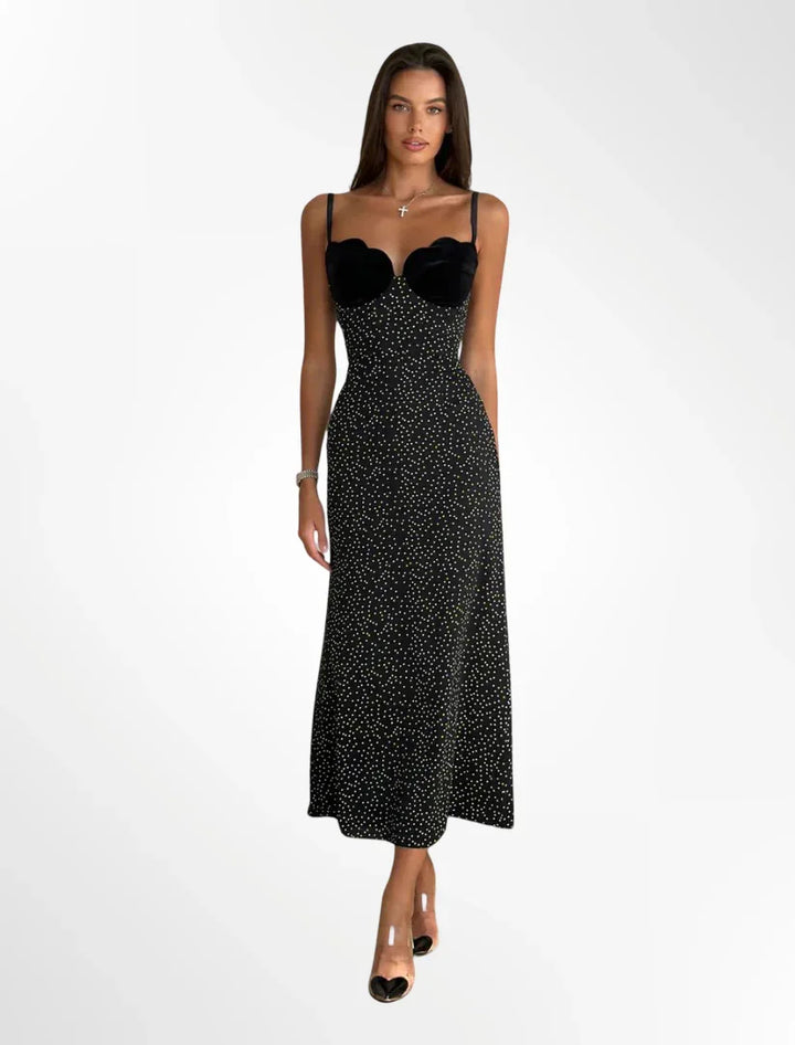 Aria - Black Midi Dress